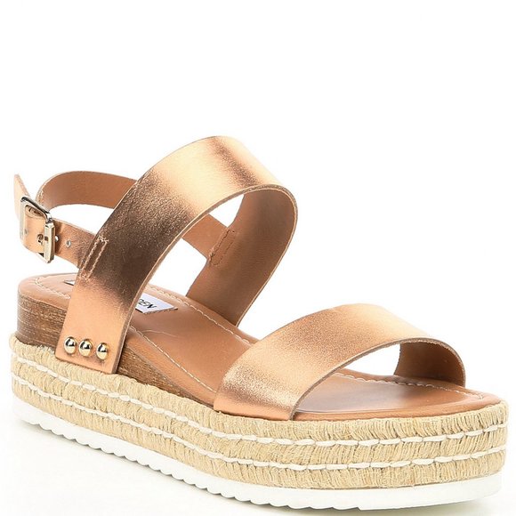 rose gold espadrille flatform